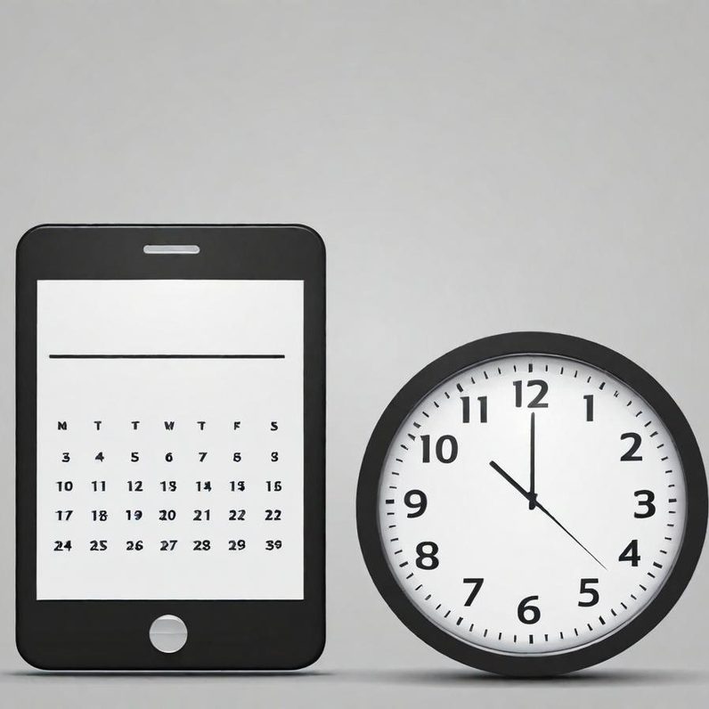 Kalender und Uhr